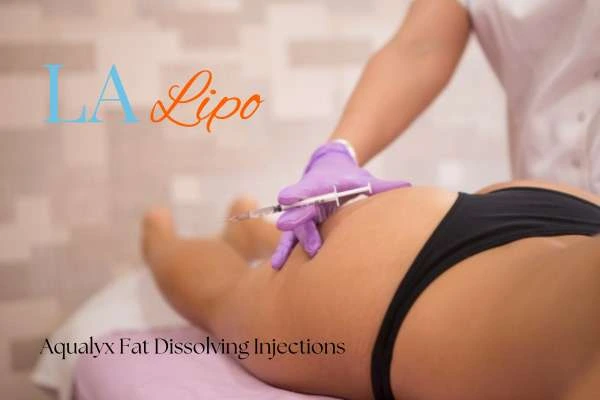 Woman having fat dissolving injections Lower Place on thighs