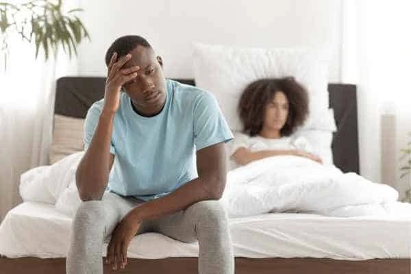 Man upset about ED symptoms Lower Place